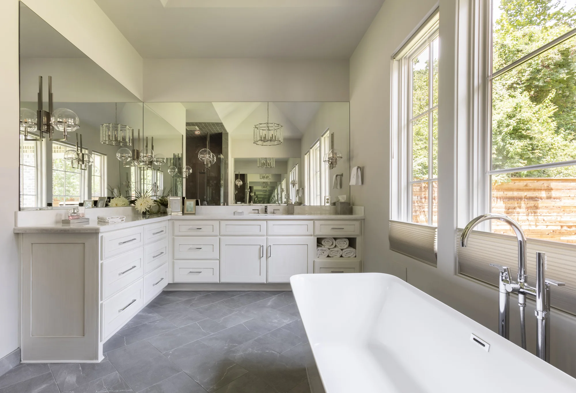 Family adobe master bathroom