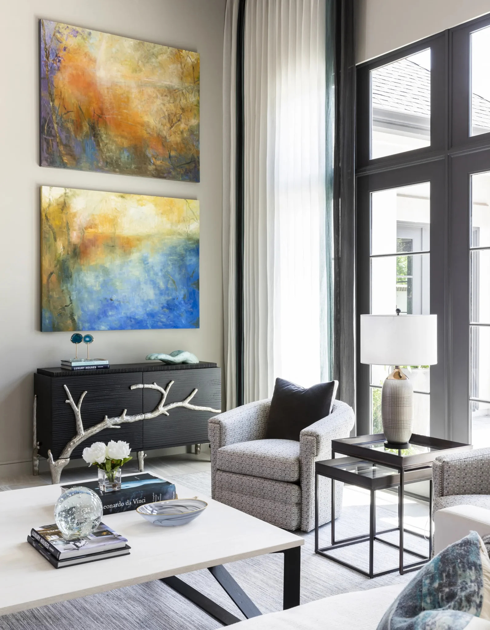 Modern beauty living room art detail