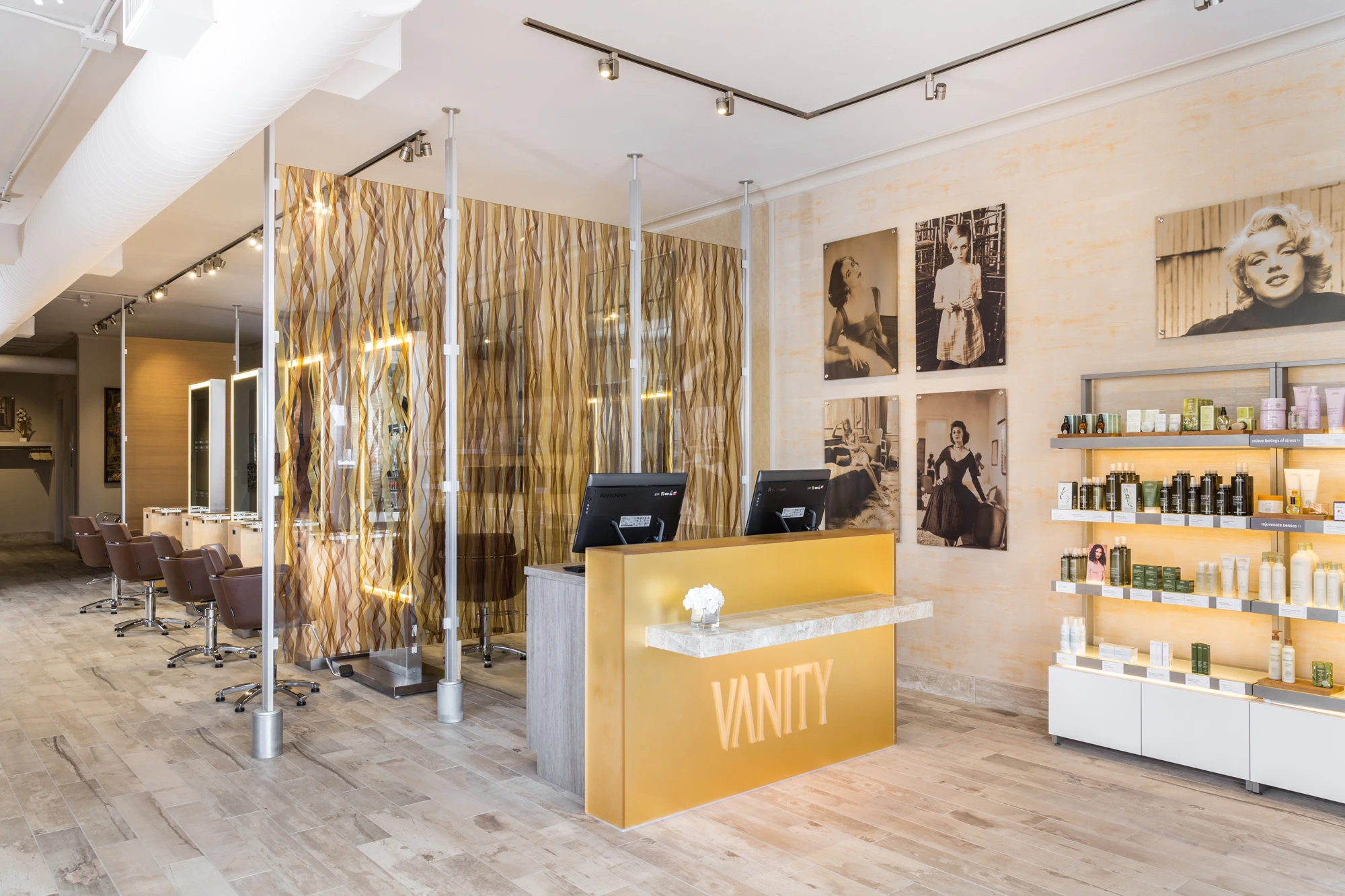 Vanity salon reception area