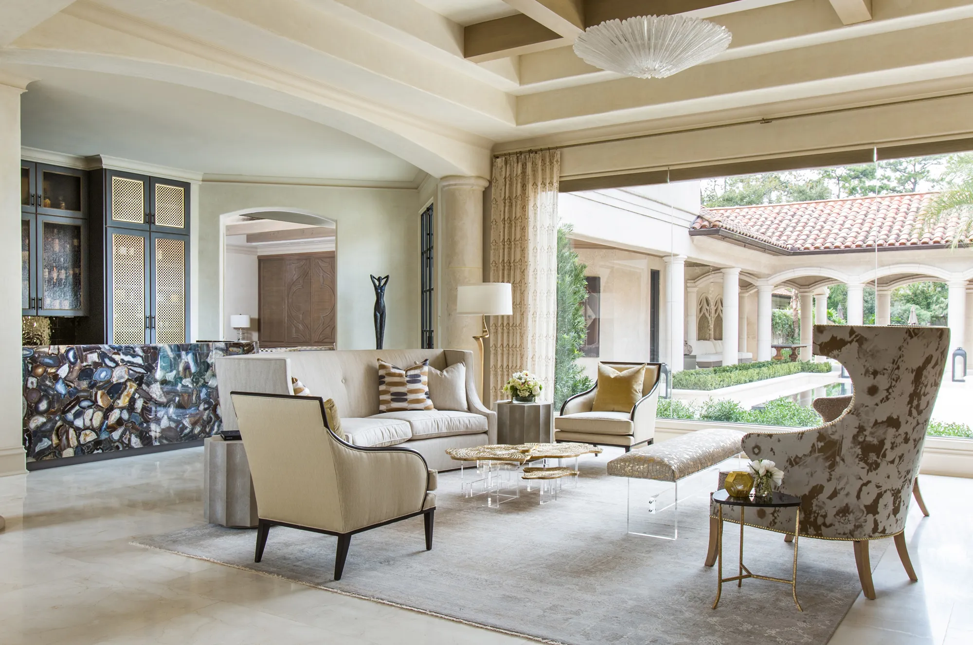 Classic glamour family room