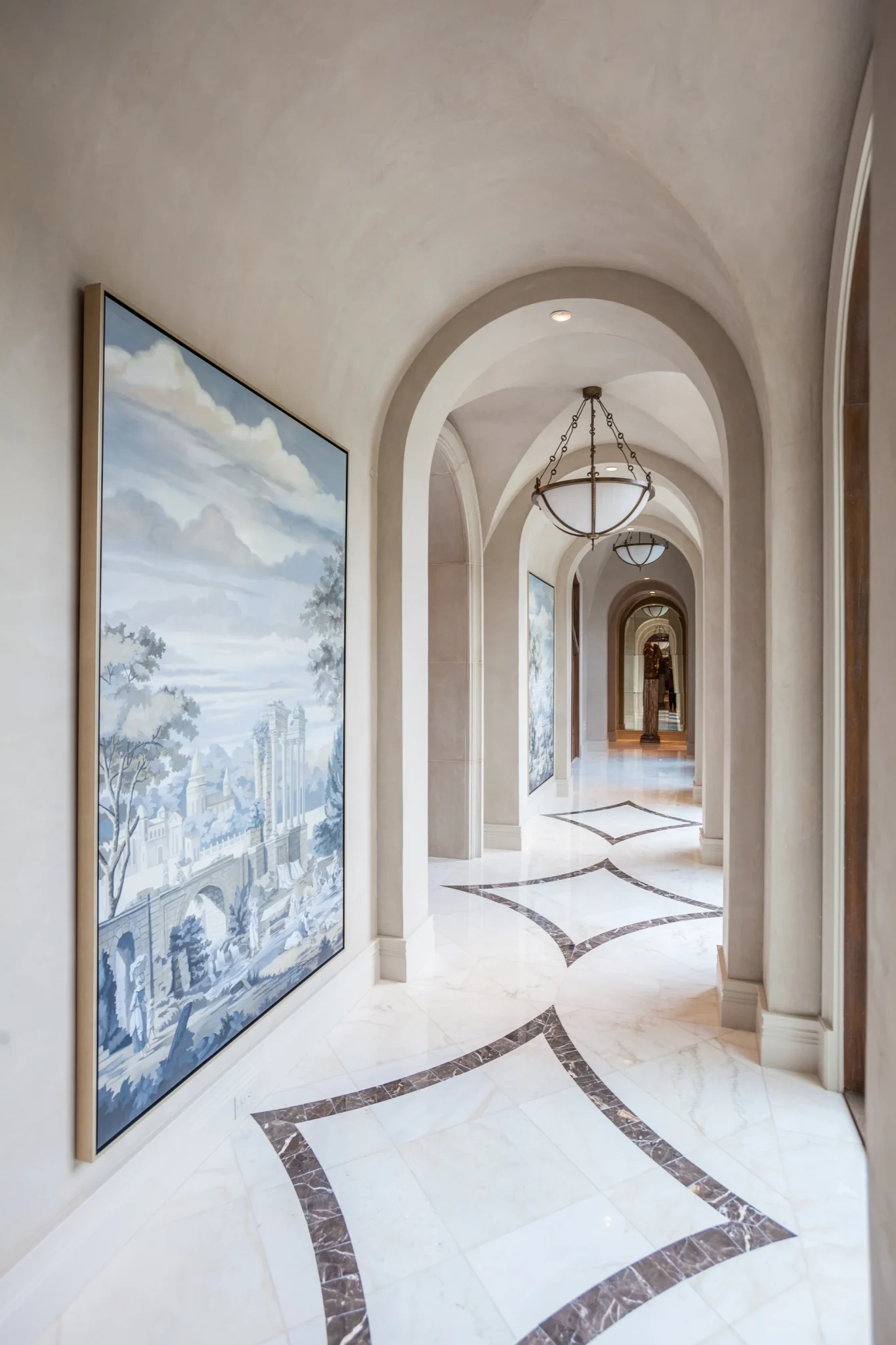 French formal hallway