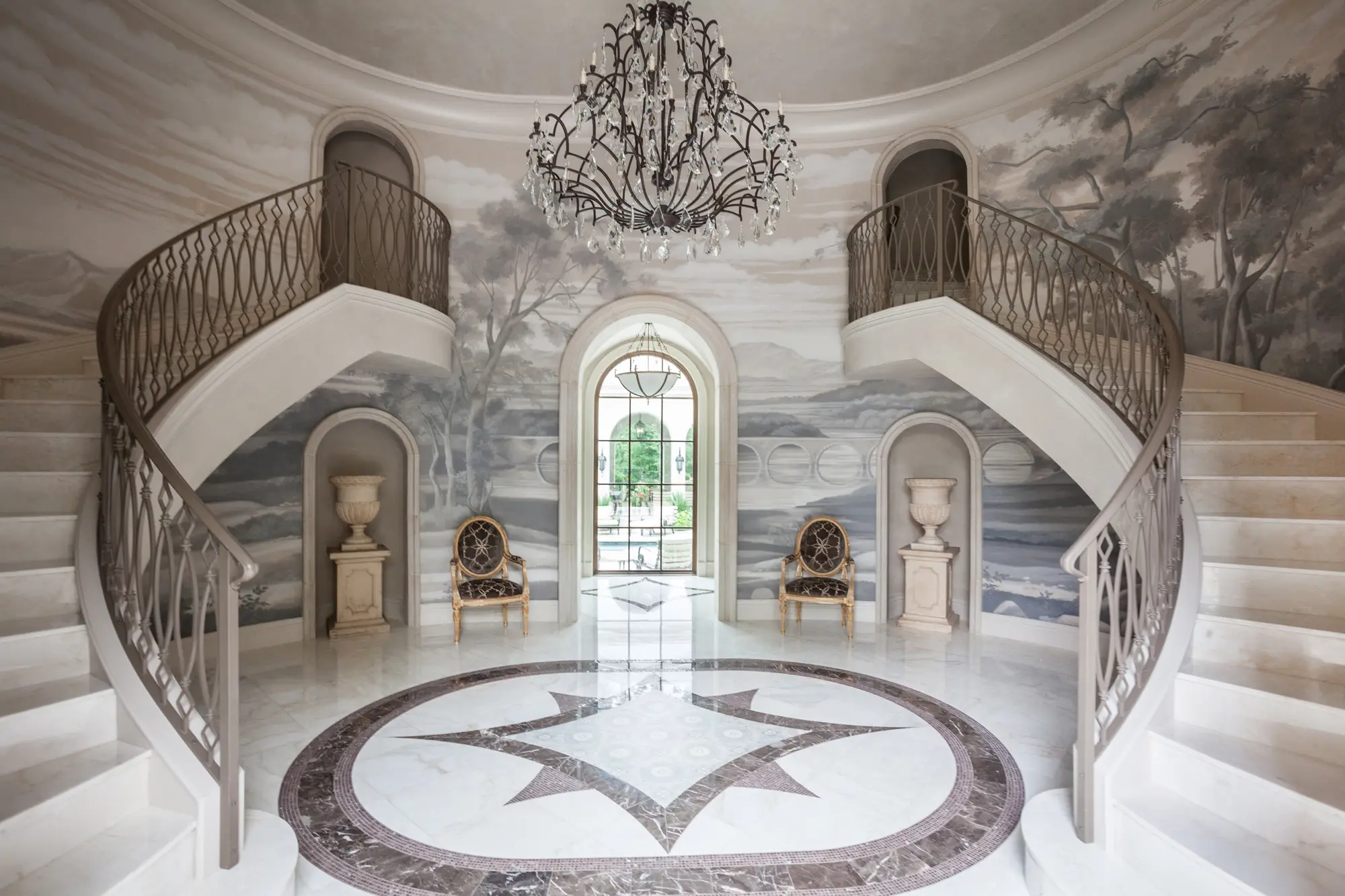 French formal entrance staircase