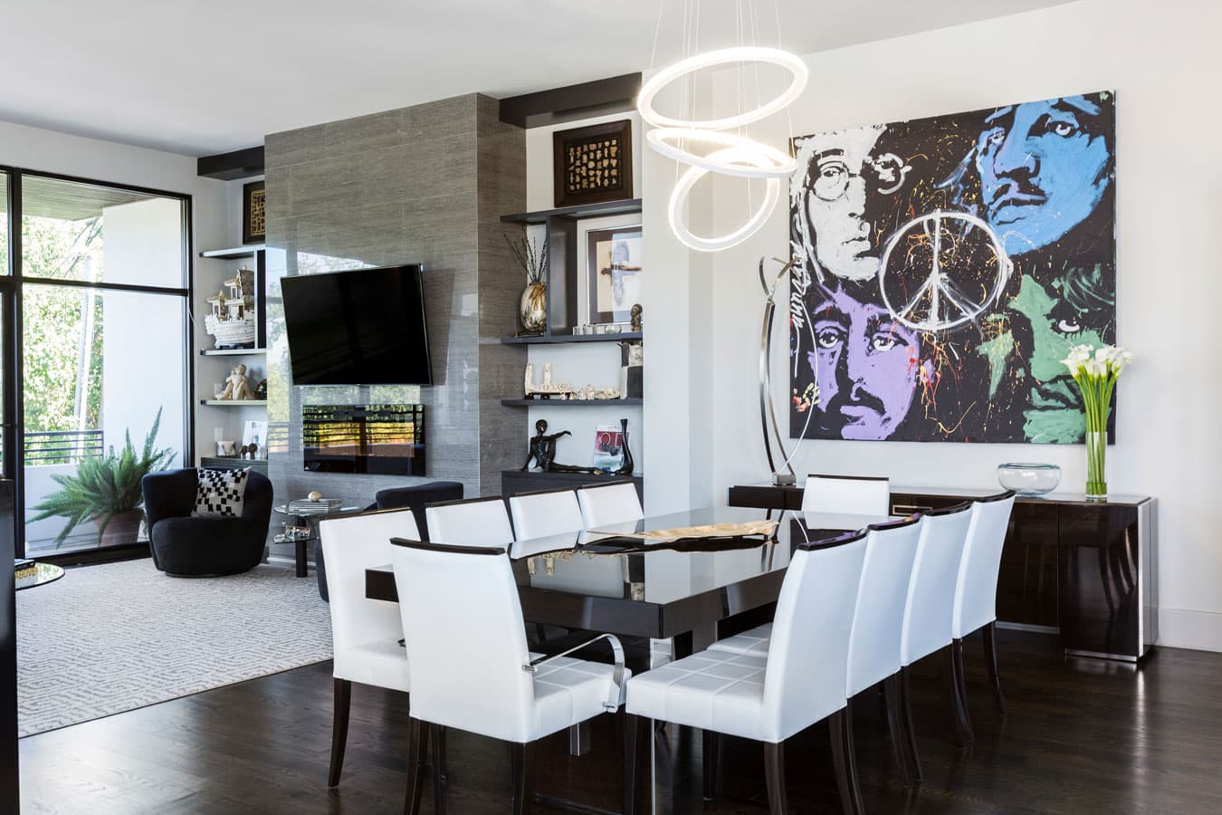 01 Curated Contemporary Dining Room and Art - Slovack-Bass Residential Interior Design