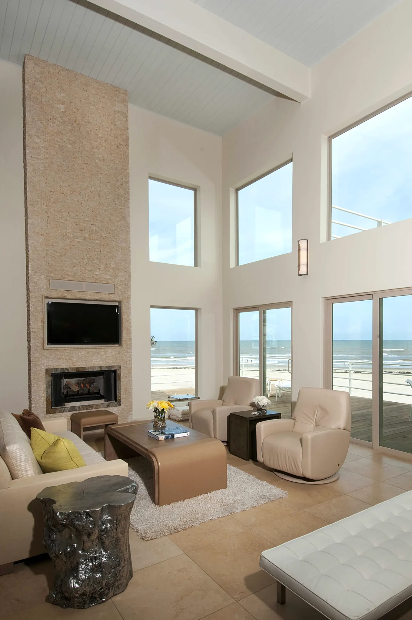 Slovack-Bass custom built beach house living room