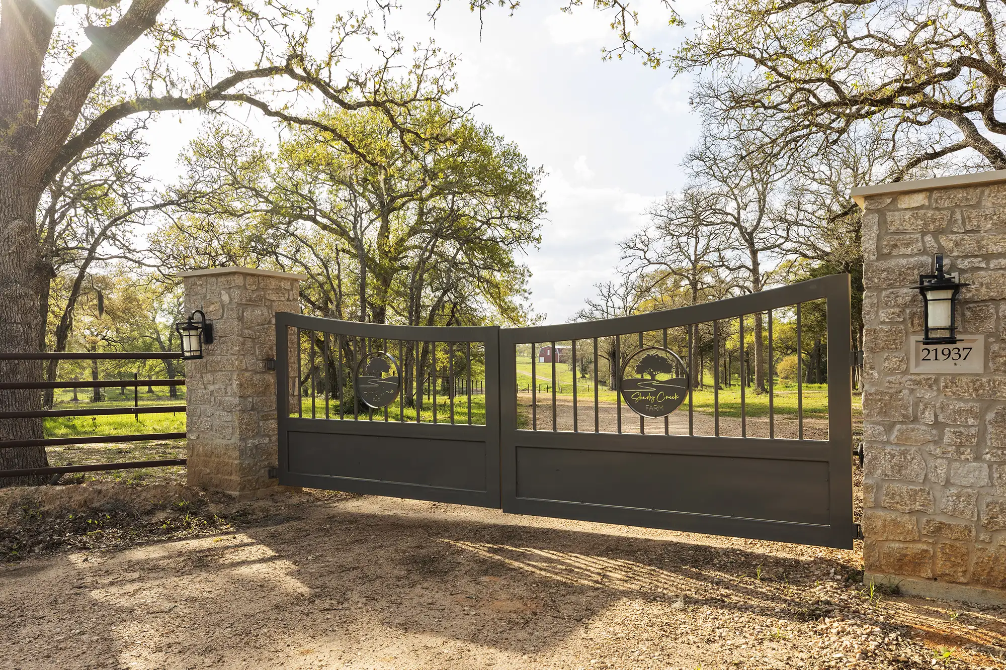 Built farmhouse gate